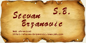 Stevan Brzanović vizit kartica